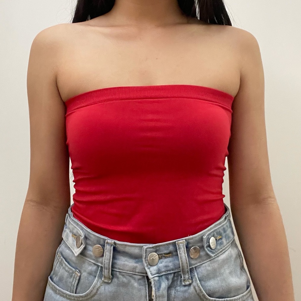 Red Tube Top - Picture 2 of 3